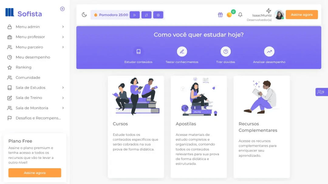 Home da plataforma